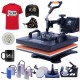 8 in 1 Combination Sublimation Hot Press T-shirt Heat Transfer Machine for Mugs/phone Cases/keychains