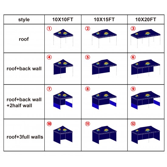 Exhibition Custom Design Promotional Aluminium Printing Gazebo Marquee Advertising Ez up Canopy Event Gazebos Beach Pop up Tents