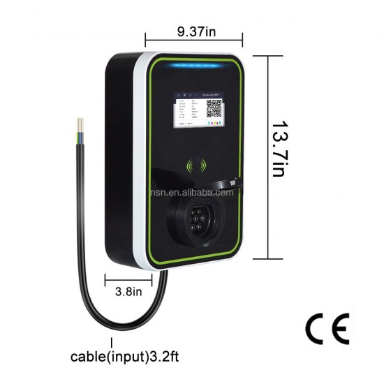 Socket Type AC EV Charger 22kw 11kw 7kw Home Use Smart Wallbox Charging Station Untethered Model With Bluetooth WIFI APP Control