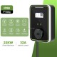 Socket Type AC EV Charger 22kw 11kw 7kw Home Use Smart Wallbox Charging Station Untethered Model With Bluetooth WIFI APP Control