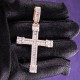Pass Diamond Tester Hip Hop D Color Bling VVS Moissanite Baguette Cross Pendant With 925 Sterling Silver GRA Men