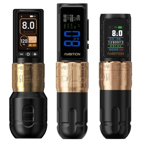 Ambition Soldier 270 S 2400mAh 4.0-4.5-5.0mm Stroke Tattoo Gun Brushless Motor Professional Wireless Rotary Tattoo Pen Machine