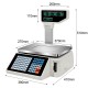 Label and Receipt Printing Scale 15kg Cash Register Barcode Printing Electronic Receipt Scale 30kg Digital Weighing Scale Arabic