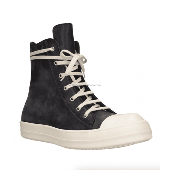 New With Box Calf Leather Unisex Men Trendy Sports Shoes Safety Climbing Hiking Boots Trolling Boots Leather High-Top Sneakers