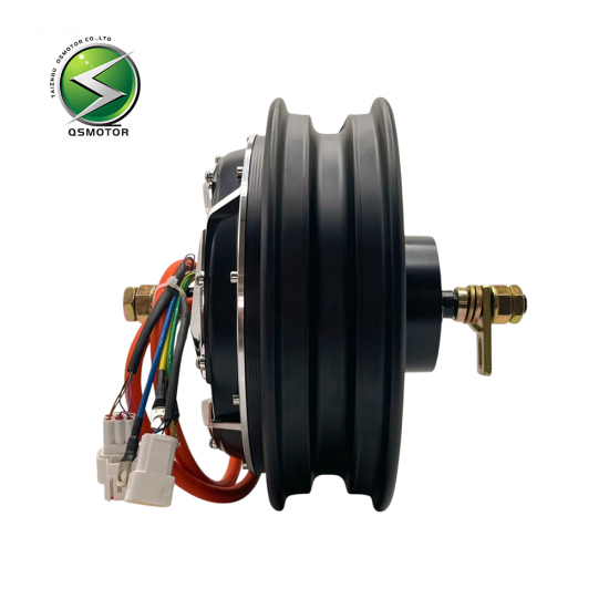 QSMOTOR 10 "V4 3000W Dual Hall 50H Improved Brushless DC Disc Brake Motor Suitable for Electric Motorcycles