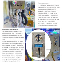 Multi Coin Acceptor Mini Claw Machine Kids Games Small Doll Crane Candy Machine Prize Catching Game Machine Plush Toy