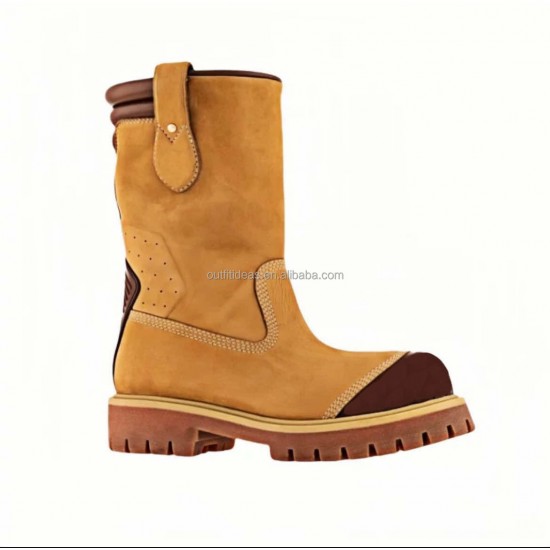 New With Box Sports Tim Safety Waterproof Calf Leather Tag Men Climbing Hiking Men Workwear Sneaker Shoe Wheat Ankle Ranger Boot