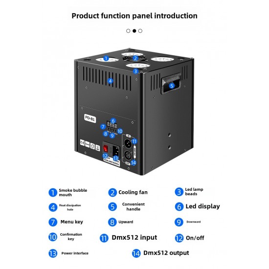 Patent-Design Wedding Stage Bubble Machine with DMX Control and Wireless Remote Newest Model Metal Material