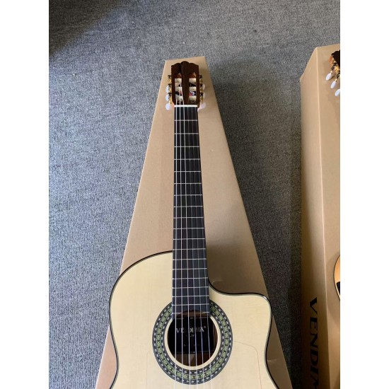 K-500CR/K-500CA High Quality Professional Spanish Flamenco Classic Guitar Handmade Solid Spruce Nylon Matt With Fishman PSY301