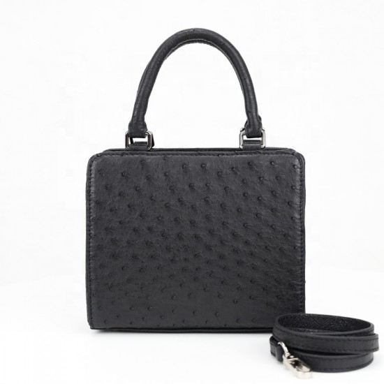 Customized Mini Ostrich Cross Body Bag for Girl  Custom Made Bags Leather Lady Handbags  Exotic Leather Purse for Women