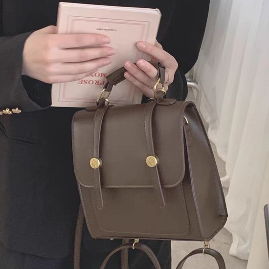 Senior Vintage Women's Backpack 2024 New Fashion Large Capacity Shoulder Crossbody Bag