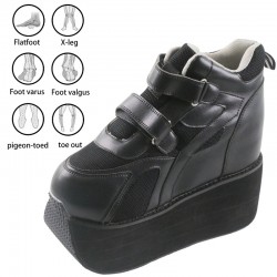 DiaComfort Orthopedic Shoes Microfiber Leather Kid Ankle Support High Cut Corrective Shoes for High and Low Feet