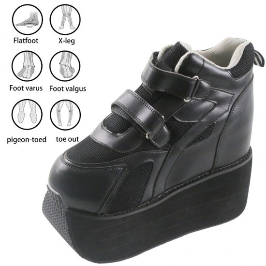 DiaComfort Orthopedic Shoes Microfiber Leather Kid Ankle Support High Cut Corrective Shoes for High and Low Feet