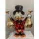 Customized Famous Cartoon Art Statue Fiberglass Colorful Duck with Money Bags  Sculpture Pop Statue for Home Decoration