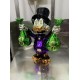 Customized Famous Cartoon Art Statue Fiberglass Colorful Duck with Money Bags  Sculpture Pop Statue for Home Decoration