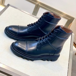 Custom High-End Genuine Leather Chelsea Boots Western Style Ankle-Length Lace-Up Closure Waterproof for Summer Winter Seasons