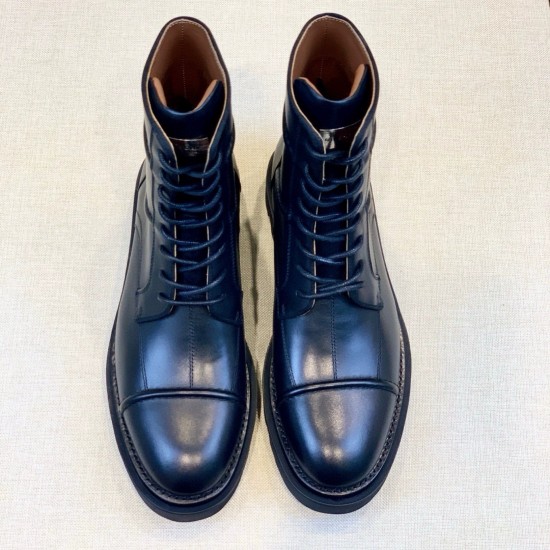 Custom High-End Genuine Leather Chelsea Boots Western Style Ankle-Length Lace-Up Closure Waterproof for Summer Winter Seasons