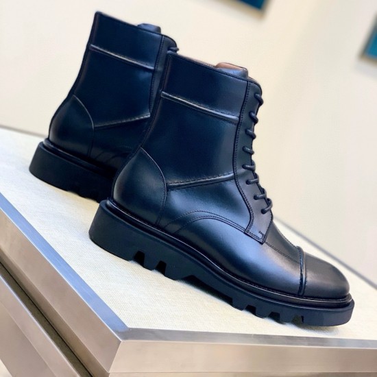 Custom High-End Genuine Leather Chelsea Boots Western Style Ankle-Length Lace-Up Closure Waterproof for Summer Winter Seasons