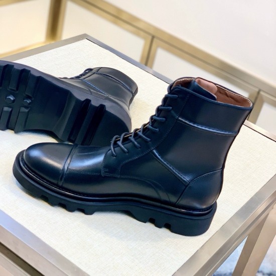 Custom High-End Genuine Leather Chelsea Boots Western Style Ankle-Length Lace-Up Closure Waterproof for Summer Winter Seasons