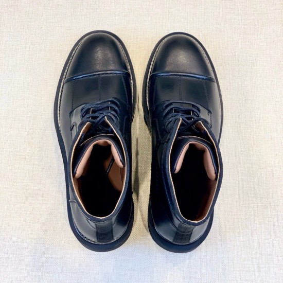 Custom High-End Genuine Leather Chelsea Boots Western Style Ankle-Length Lace-Up Closure Waterproof for Summer Winter Seasons