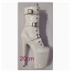 New 20cm European and American Pole Dance Model Catwalk Performance Shoes Low-top Patent Leather Short Boots