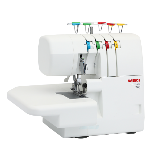 JUKKY 703 Portable Domestic Industrial Household High-Speed Four-Thread Overlock Sewing Machine Easy Sewing Core Fabric Clothing