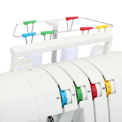 JUKKY 703 Portable Domestic Industrial Household High-Speed Four-Thread Overlock Sewing Machine Easy Sewing Core Fabric Clothing