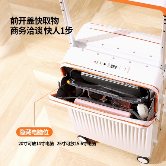 Wholesale Front-openning Luggage case Durable Travelling Bags with Expandable Layer Large Capacity Trolley Bag Pc Luggage