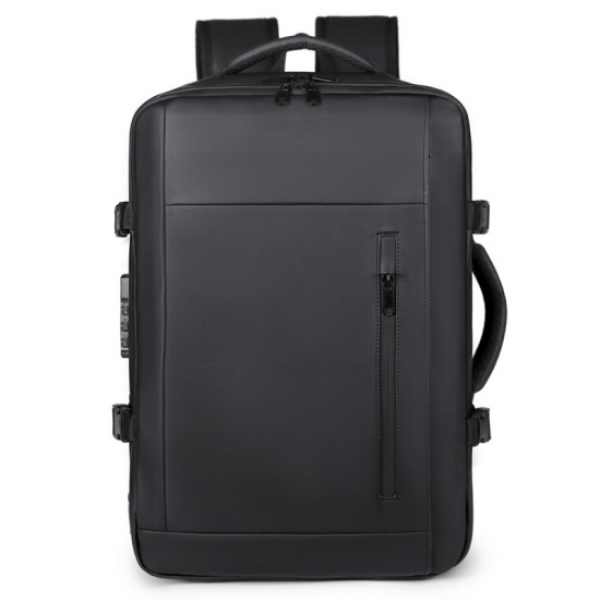 Large Capacity Men's Waterproof Oxford Backpack Vacuum Compression Expandable Password Lock Dry Wet Separation Travel Bag