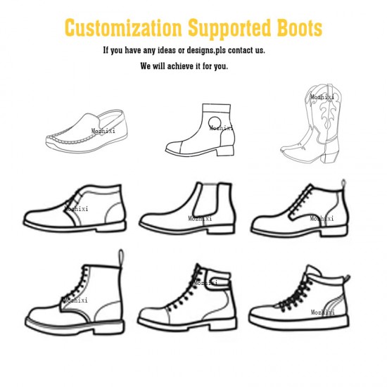 Dropshipping Custom Logo British Style Unisex Genuine Leather Vintage Boots Casual 5CM Thick Soled Cowhide Handmade Walking Shoe