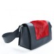 Fall Winter Fur Cross Body Bags Smooth Leather Hand Bags Leather Craft Female Purse Genuine Fur Custom Made Lady Handbag Red