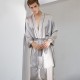 Silk Nightgown Set Long Pants Nightgown Silk Robe Trousers Suit 19 Momme Heavy Silk Men's Home Clothes Pajamas