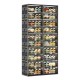 Jeko&Jeko 40 Pairs Black Shoe Organizer Durable PP Material Foldable Shoe Showcase with Big Capacity Shoe Storage Rack