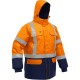 Men's High Visibility Reflective Extreme Cold Jacket Outdoor Working Jacket Pants Overalls for Adults for Hiking Yellow Orange