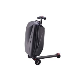 Kid's Luggage Carry on Scooter Suitcase for Students 20 Inch PC Travel Trolley Toys Kids Scooter for Kids