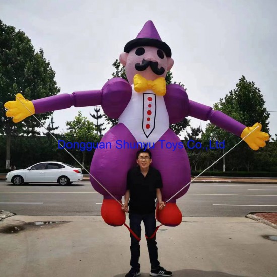 Customized Outdoor Advertising Inflatables Oxford Material Giant Monster Parade Costar for Events Air Blower Included