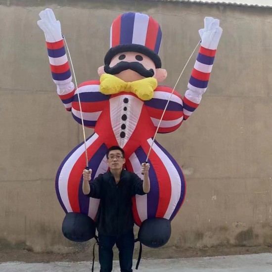 Customized Outdoor Advertising Inflatables Oxford Material Giant Monster Parade Costar for Events Air Blower Included