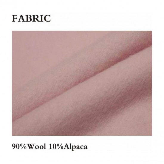 Fashionable Women's Slim Fitting Waistband V-Neck Suri Alpaca Fur Coat Long Sleeved Short Length Clothing