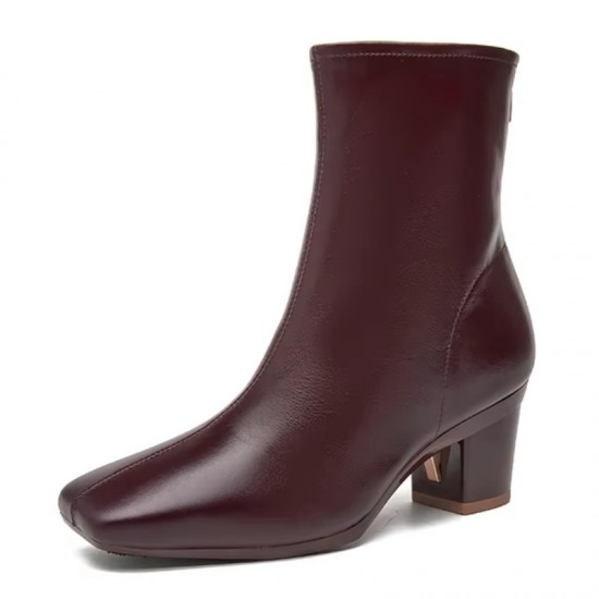 BABALA 2025 New Style Convertible Heels to Flats Shoes Heels Calf Leather Cowhide Ankle Boots Customized Heels to Flat Shoes