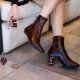 BABALA 2025 New Style Convertible Heels to Flats Shoes Heels Calf Leather Cowhide Ankle Boots Customized Heels to Flat Shoes