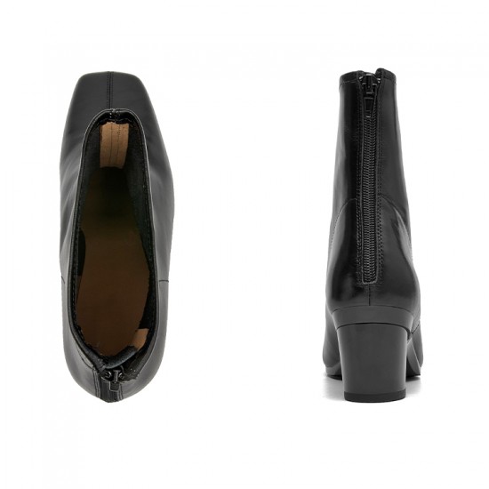 BABALA 2025 New Style Convertible Heels to Flats Shoes Heels Calf Leather Cowhide Ankle Boots Customized Heels to Flat Shoes