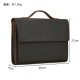 Men's Genuine Leather Shoulder Bag, Crazy Horse Leather Flap Crossbody Bag, 13 Inch Flap Business Tote
