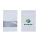 500pcs Custom Logo Matte White Aluminium Foil Mylar Ziplock Bag Food/Coffee/Aligner Package Bag Sachet With Window