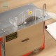 WANJIA Portable Small Table Saw Manual Single Saw Head Brush Wood Cutting Machine Multi-Function Horizontal Small Table Saw