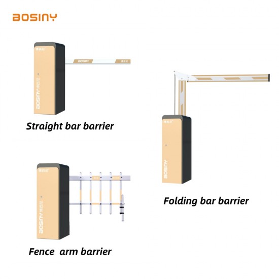 Bosiny Automatic Parking Barrier Gate Commercial Centre Trackless-Folding Road Boom Steel Traffic Barrier Roadway Application