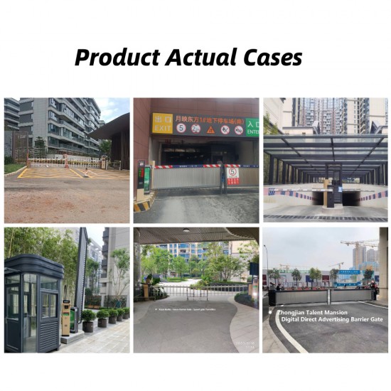 Bosiny Automatic Parking Barrier Gate Commercial Centre Trackless-Folding Road Boom Steel Traffic Barrier Roadway Application