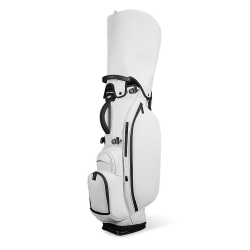 Lightweight Waterproof Golf Stand Bag for Men and Women Frosted PU Leather in Black White 3 Colors Available Zipper Closure