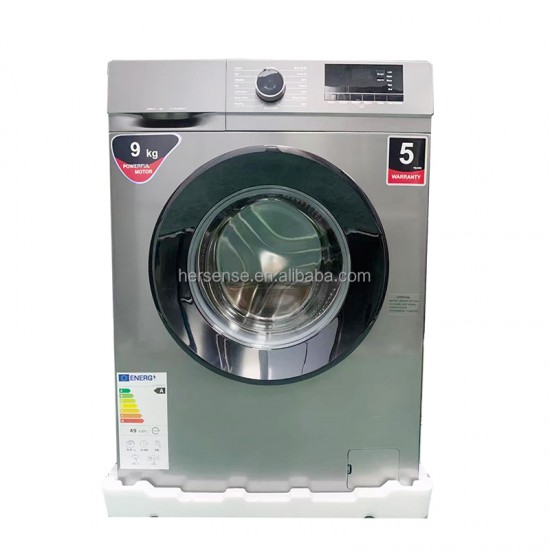 9kg Front Load Washing Machine 220V 50hz Powerful Motor 1950W 1400rpm With Spin Dry Class a Quick 15min Wash English