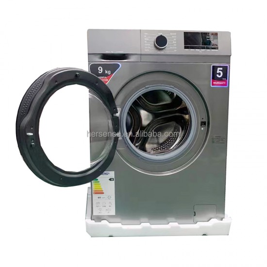 9kg Front Load Washing Machine 220V 50hz Powerful Motor 1950W 1400rpm With Spin Dry Class a Quick 15min Wash English