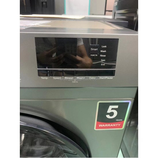 9kg Front Load Washing Machine 220V 50hz Powerful Motor 1950W 1400rpm With Spin Dry Class a Quick 15min Wash English